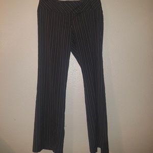 Women's black pinstripe dress pants